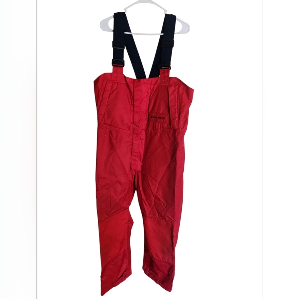West Marine Nautical Gear Red Offshore Wadders Bib Pants Adjustable Men's Size M